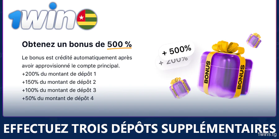 Effectuez 3 dépôts supplémentaires sur 1Win pour obtenir un nouveau bonus de 300%