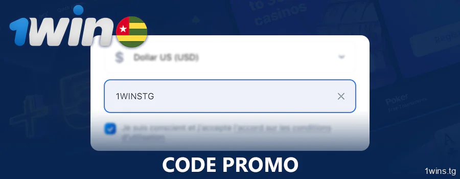 Code promo 1Win pour les joueurs du Togo