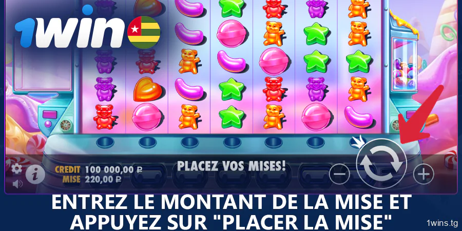 Définissez le montant de votre mise et commencez à jouer sur 1Win Casino