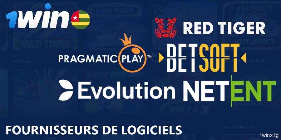 Les fournisseurs de logiciels du casino en ligne 1Win au Togo