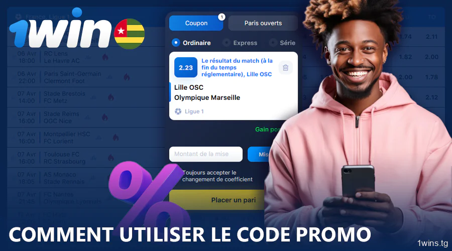 Instructions sur l'utilisation du code promo 1Win au Togo