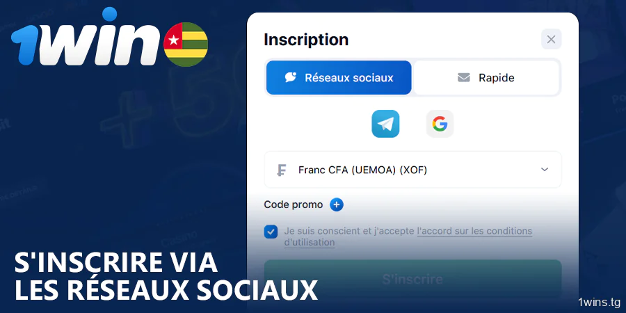 S'inscrire à 1Win en utilisant les réseaux sociaux