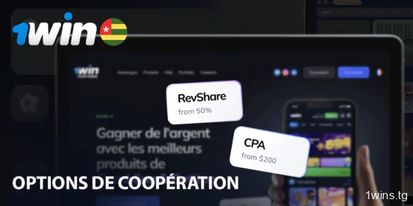 Options de collaboration pour les partenaires 1win