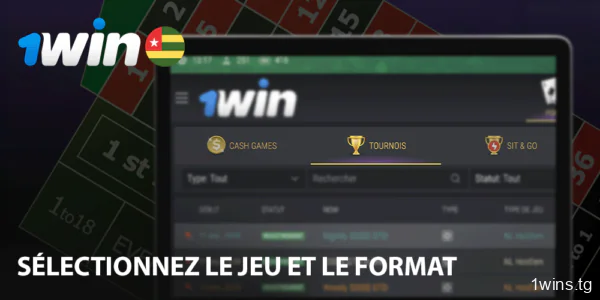 Choisissez votre jeu et votre format sur 1win