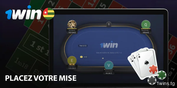 Placez votre pari et continuez à jouer sur 1win au Togo