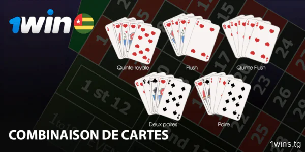 Combinaisons de cartes au poker sur 1win