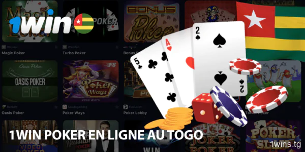 Jouer au poker sur 1win en ligne au Togo