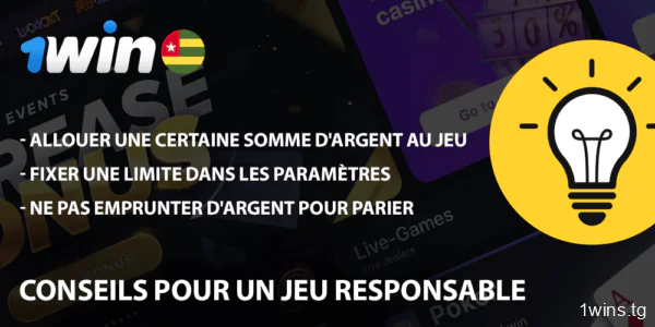 Directives de jeu responsable de 1win Togo